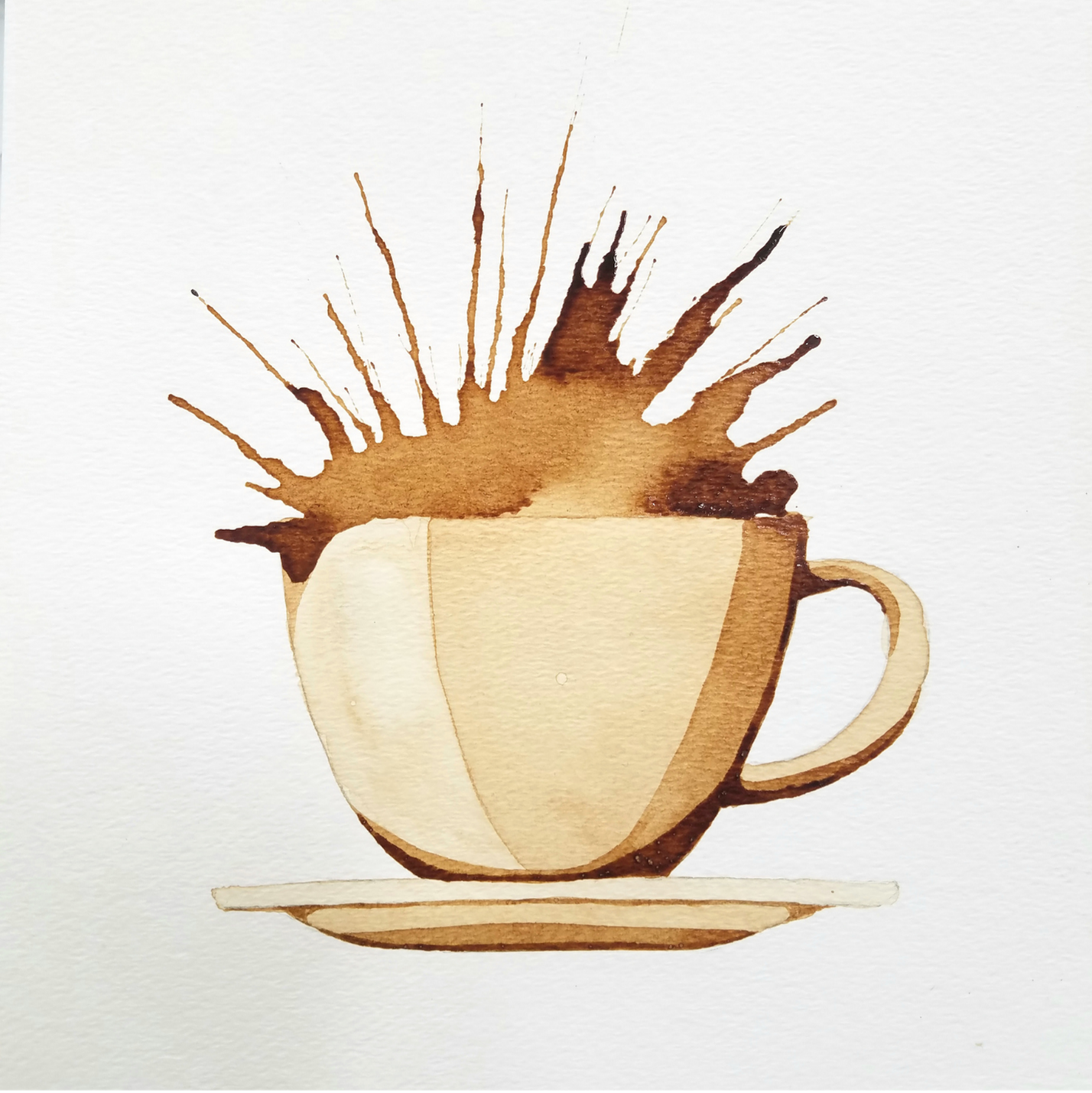 Coffee Painting Sample