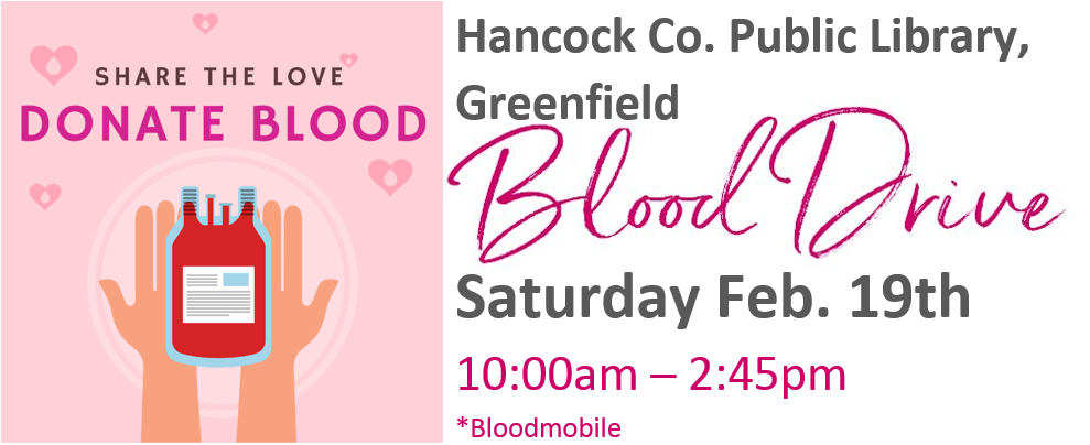 Blood Drive February 19 in Greenfield
