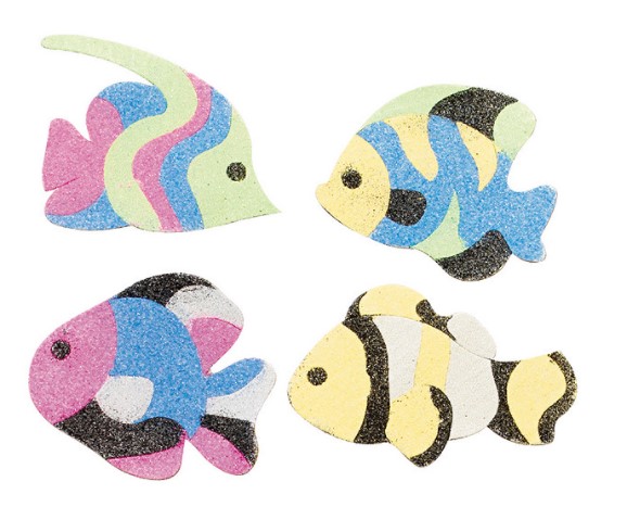 Image of sand art fish craft. 