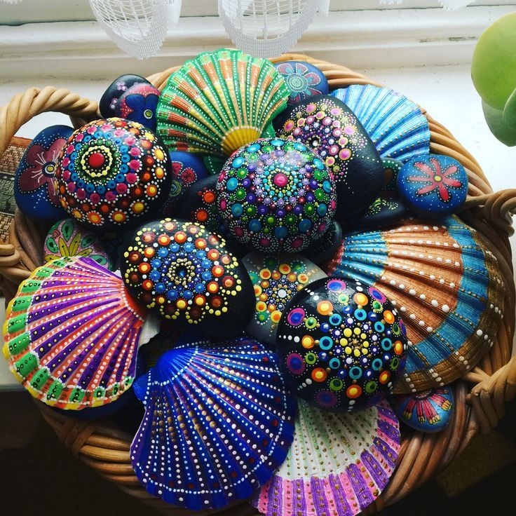 dot painted shells