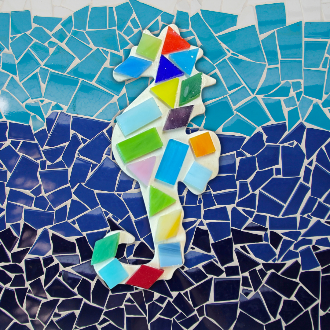 Mosaic Seahorse craft