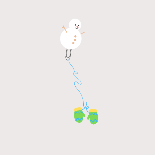 Image of a snowman bookmark.