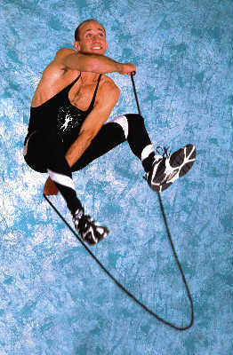 Image of David Fisher jump roping. 