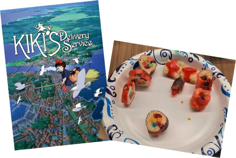 Image of Kiki movie and candy sushi