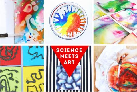 Image that states "Science meets Art"