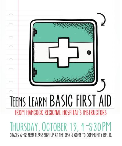 Teens Learn Basic First Aid poster