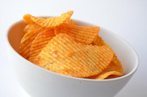 Image of bowl of potato chips. 