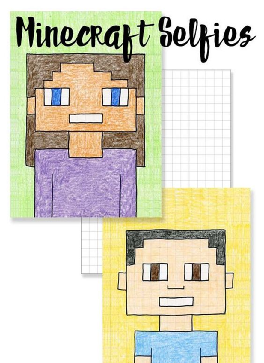 Image of Minecraft selfie. 