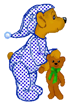 Bear in Pajamas and Teddy Bear
