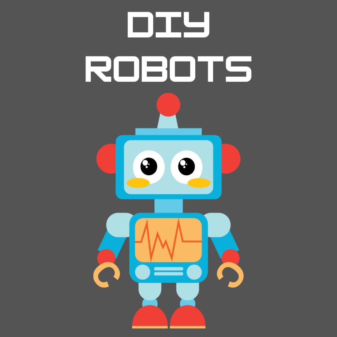 A robot underneath "DIY Robots"