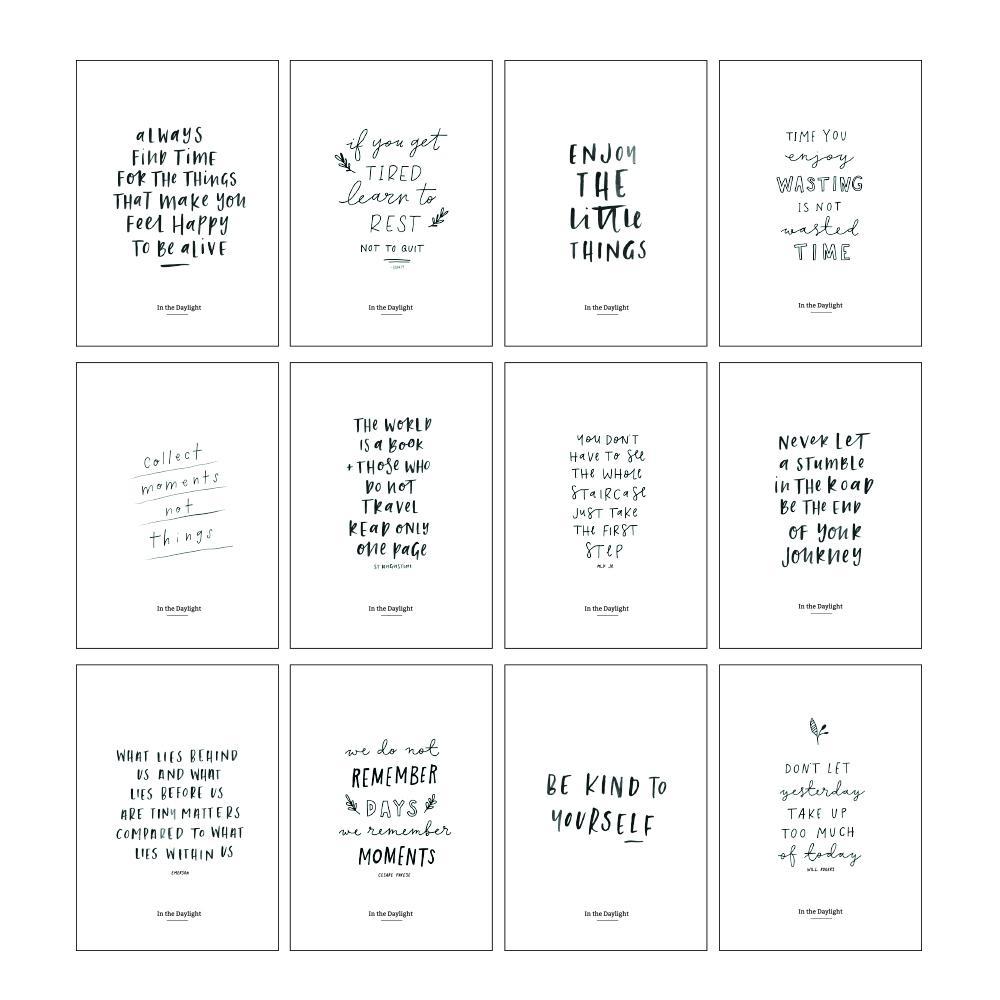 Calligraphy Quote Cards