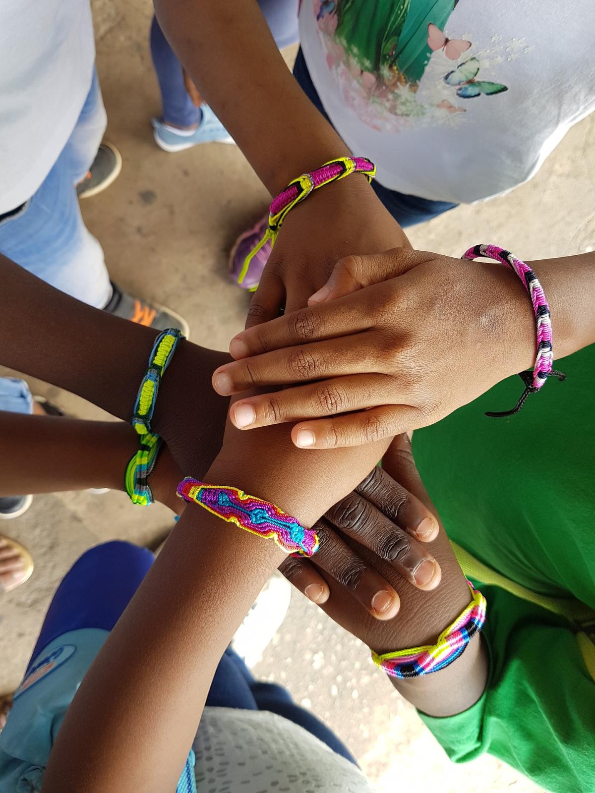 Friendship bracelets. 